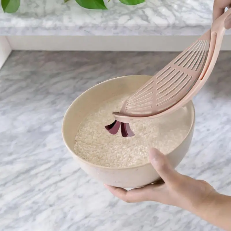 

Rice Washer Noodle Multifunctional Drainer Household Convenient Rice Washer Ergonomic Hanging Fruit Easy To Store Baffle Design
