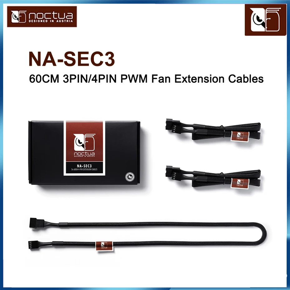 

Noctua NA-SEC3 60 см 3PIN/4PIN PWM удлинительные кабели для компьютерного процессора