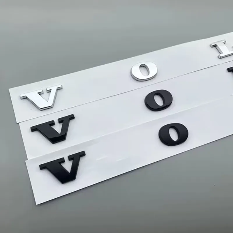 

Black Silver 3D ABS Letters Emblem Badge Stickers Car Styling Accessories For Volvo XC90 XC60 XC40 XC70 XC80 S60 S80 S90 V40 V60