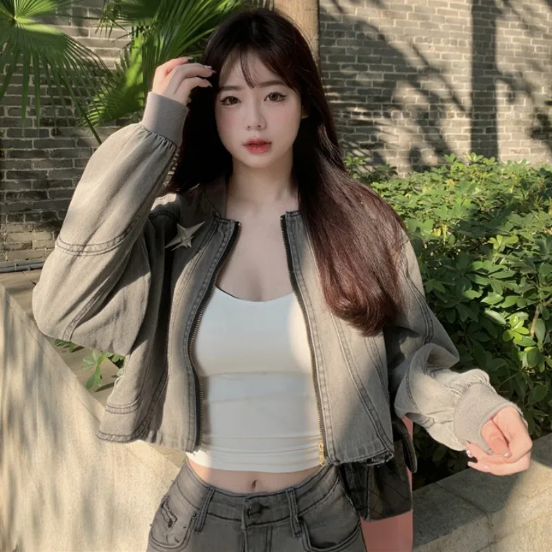 

Осень 2023, новое пальто для женщин, моющееся, сделает старые, однотонные украшения, тонкая нишевая искусственная кожа, бесплатная доставка