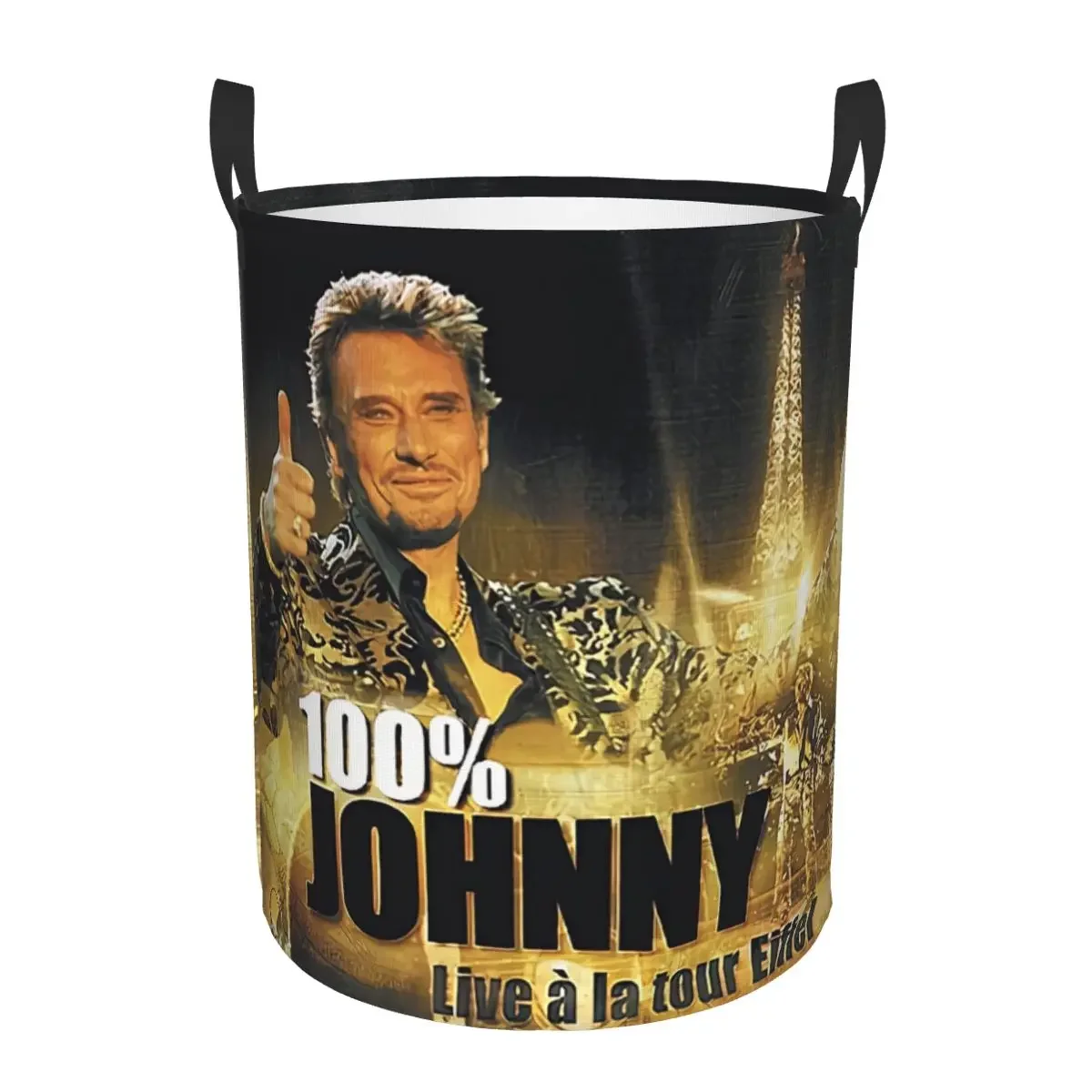 Фото Корзина для белья Johnny Hallyday, складная корзина для одежды French Rock Singer, корзина для хранения игрушек для детской комнаты №1