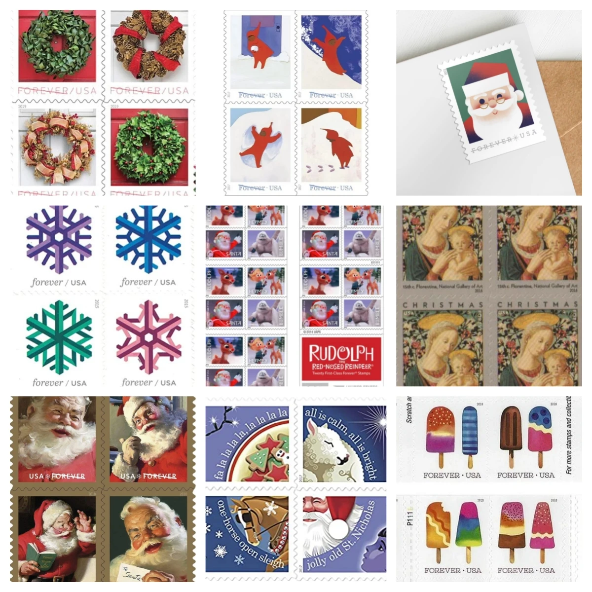 

Новые почтовые штампы США Праздничные рождественские штампы/первого класса, праздничные открытки, благодарственные письма, свадебные приг...