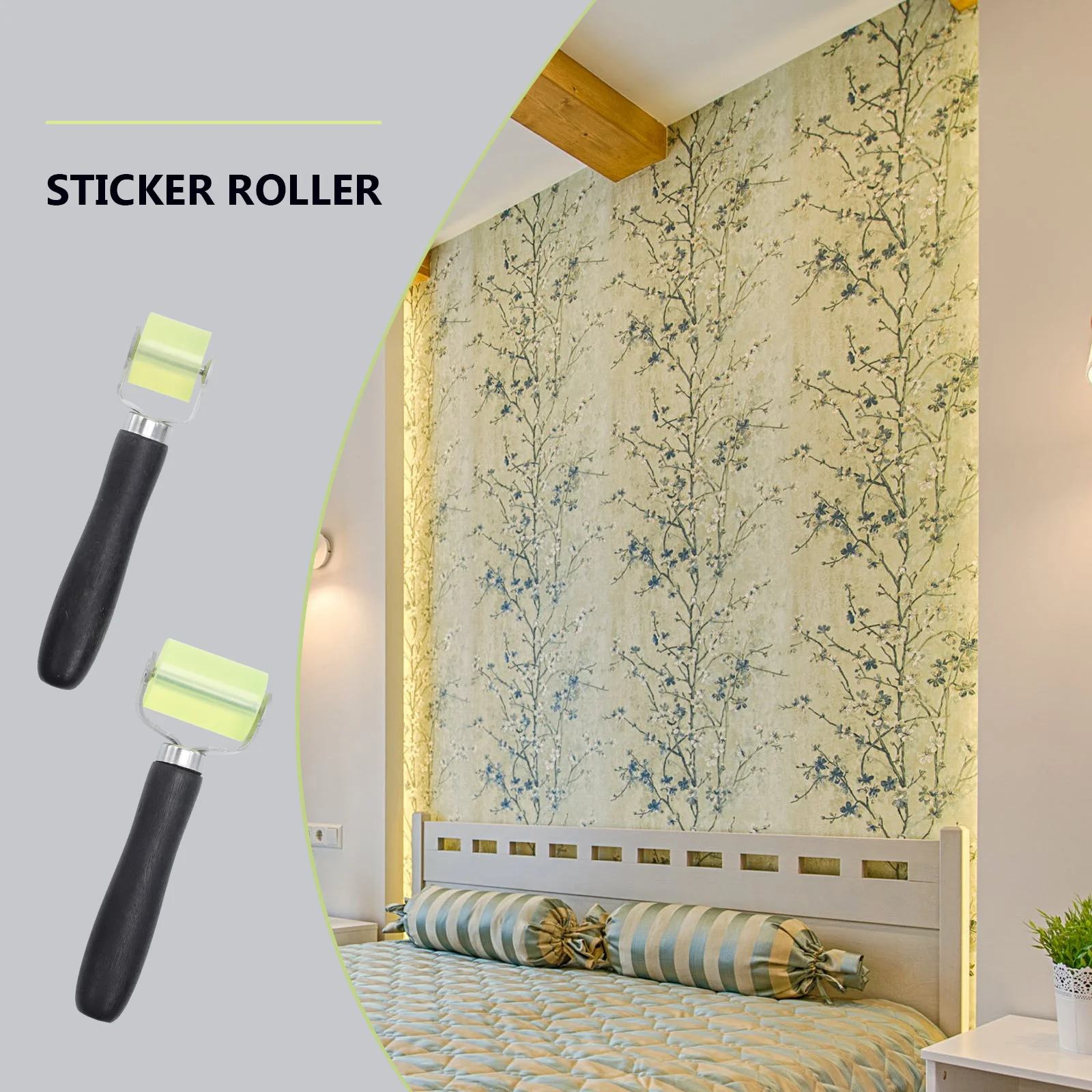 2 шт. выравнивающие роликовые обои наклейки из нержавеющей стали пластиковые