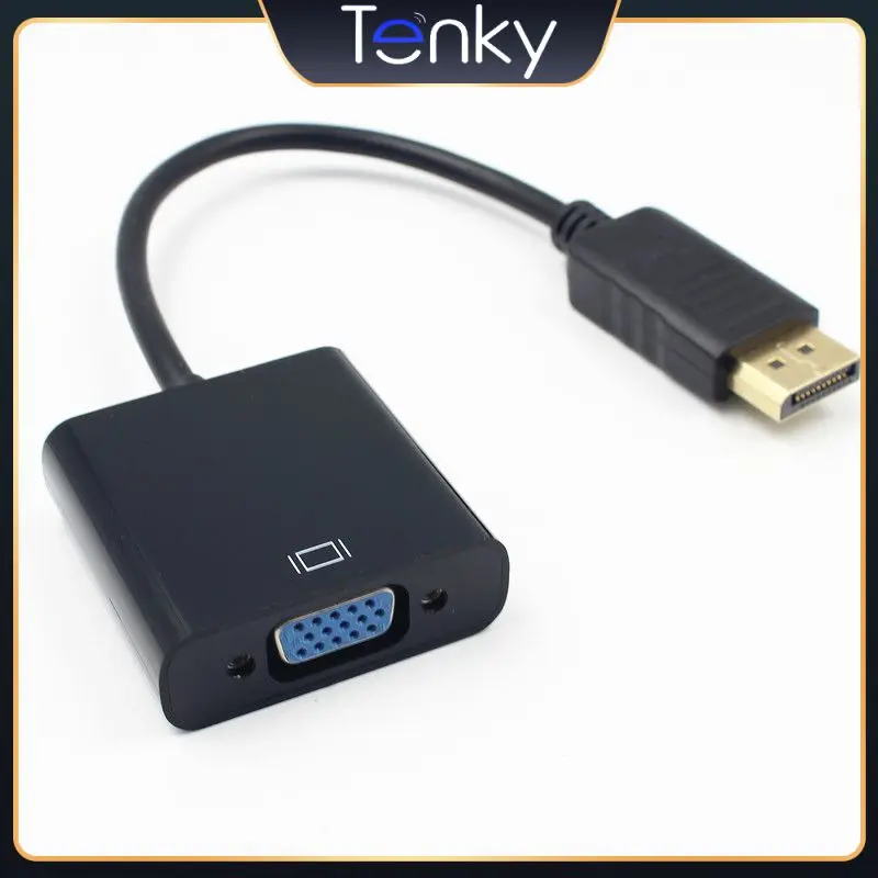 

1080p Dp To Vga Displayport Converter Reliable Adapter Large Adapter Cable For Desktops Laptops 1pcs High Performance Cables