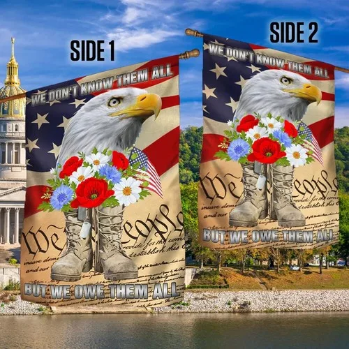 Фото Ботинки для ветеранов ко Дню памяти: Орёл, Флаг, надпись «Мы не знаем их всех» (UUI GGX) №3