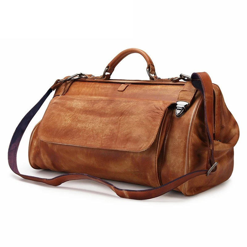 

Luxury Fashion Leather Travel Bag Luggage Duffle Bag Leather Men Weekend Bag Carry On Tote Handbag Anti Theft Designer