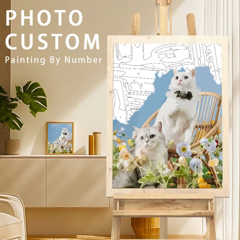 Картина по номерам RUOPOTY, лен, люди, индивидуальная