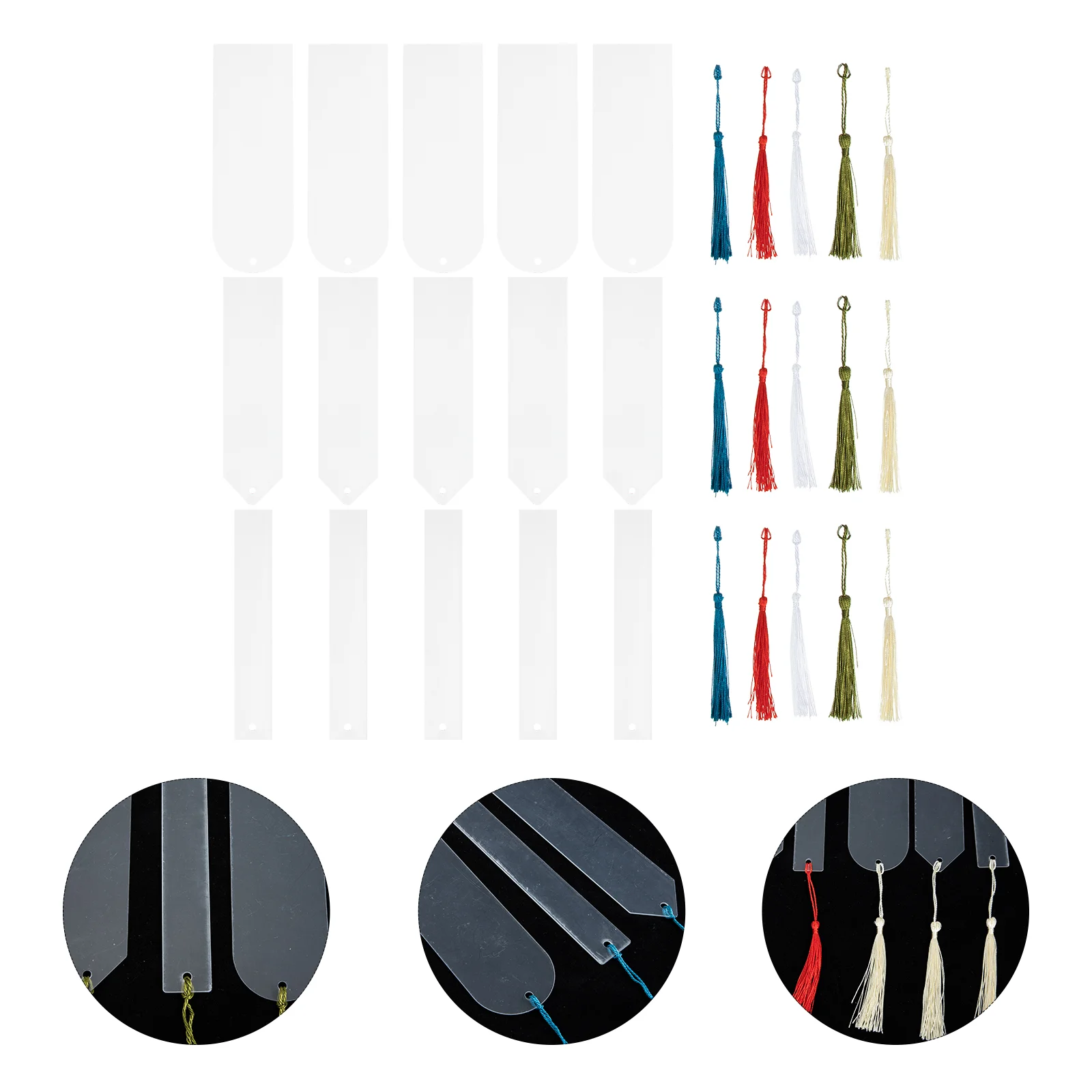 

Bookmarks Blank Bookmark Sublimation Book Tassels Acrylic Marker Clearpage Craft Tassel Pendant Paperblanks Reading Keychain
