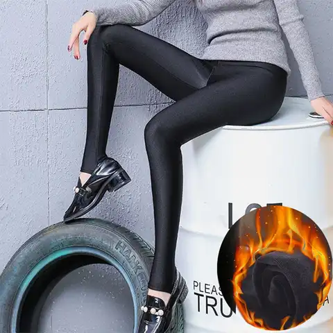 Женские бархатные леггинсы CHRLEISURE, теплые утепленные леггинсы с высокой талией, черные облегающие брюки, для зимы