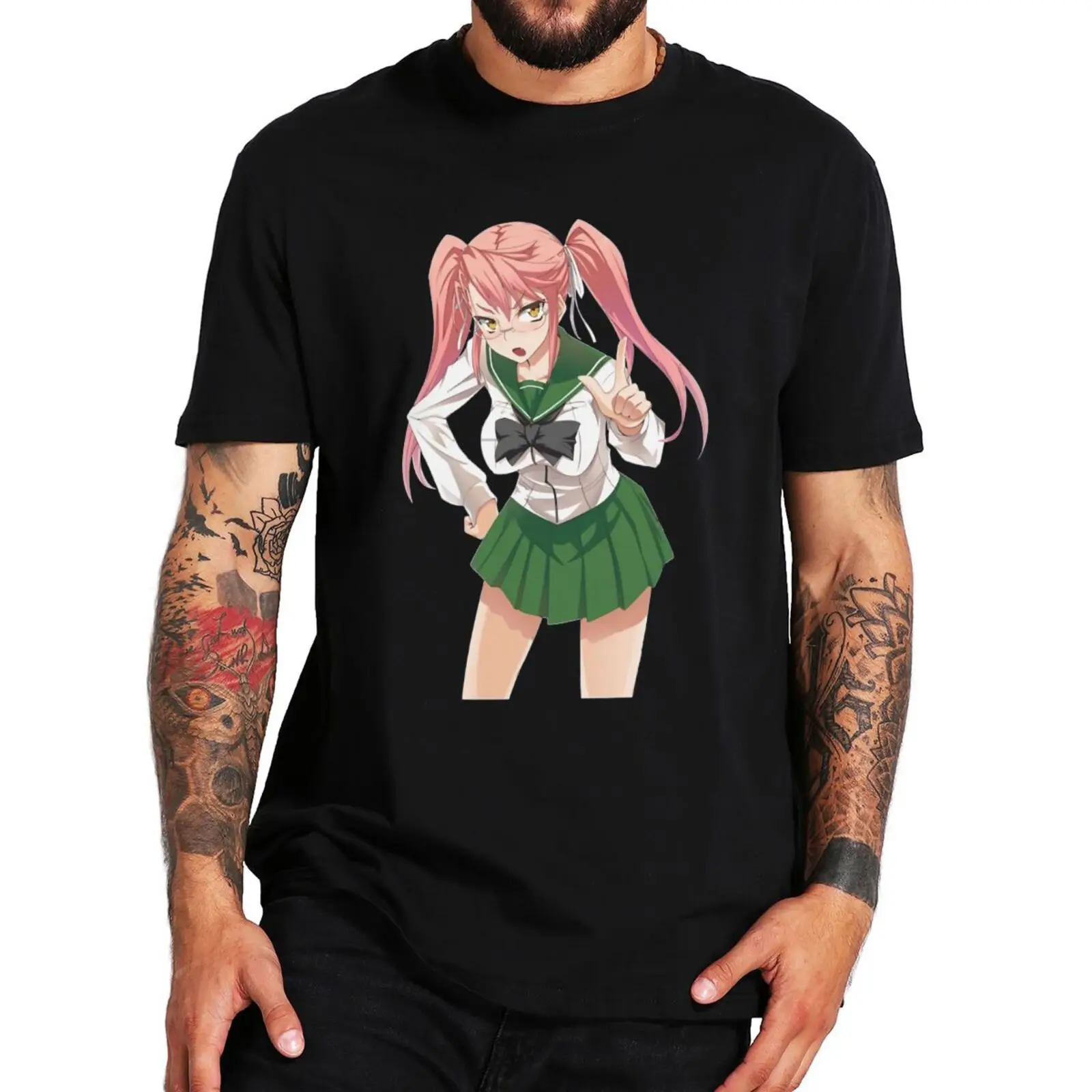 

Highschool Of The Dead T Shirt Japanese Anime Manga Classic Tee Shirt Cute Girl Kawaii Gifts T-Shirt 100% Cotton Oversize Camise