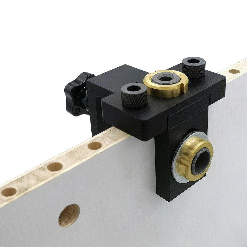 

3 in 1 Adjustable Doweling Jig Woodworking Pocket Hole Jig with 8/15mm Drill Bit Woodwork Drilling Guide Locator Puncher Supplie