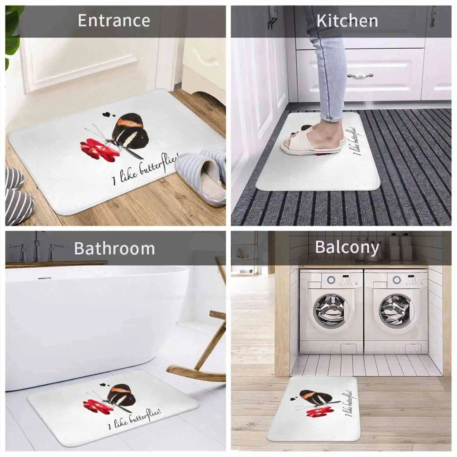 Идея для подарка: фото бабочки мне нравятся бабочки! &quotМягкий коврик дома и