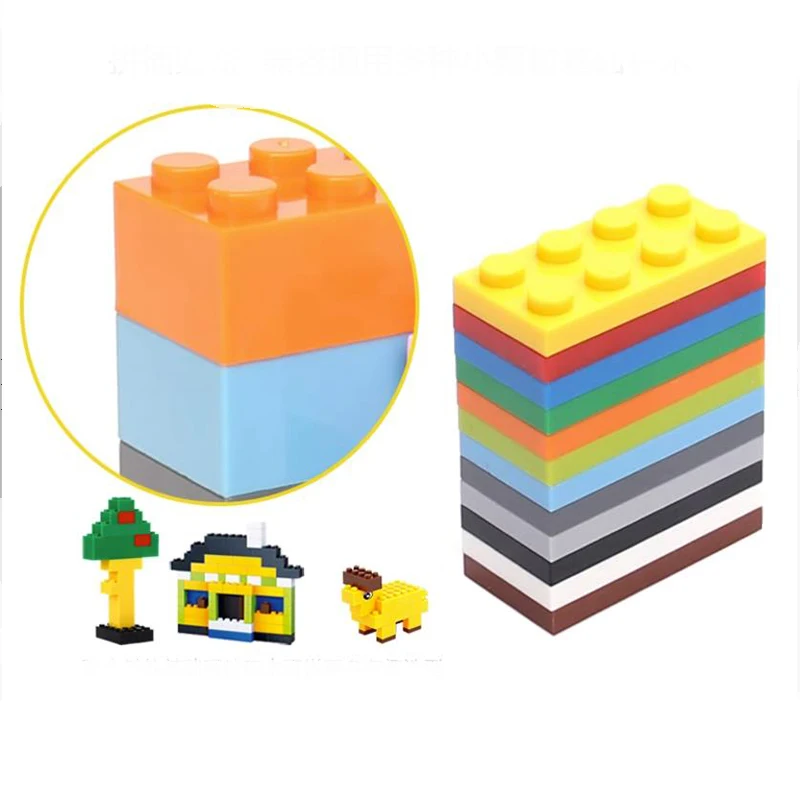 

DIY Building Blocks Moc 2X4 Dots Educational Assemblage Construction 3020 Thin Figure Bricks For Children Compatible With Brand