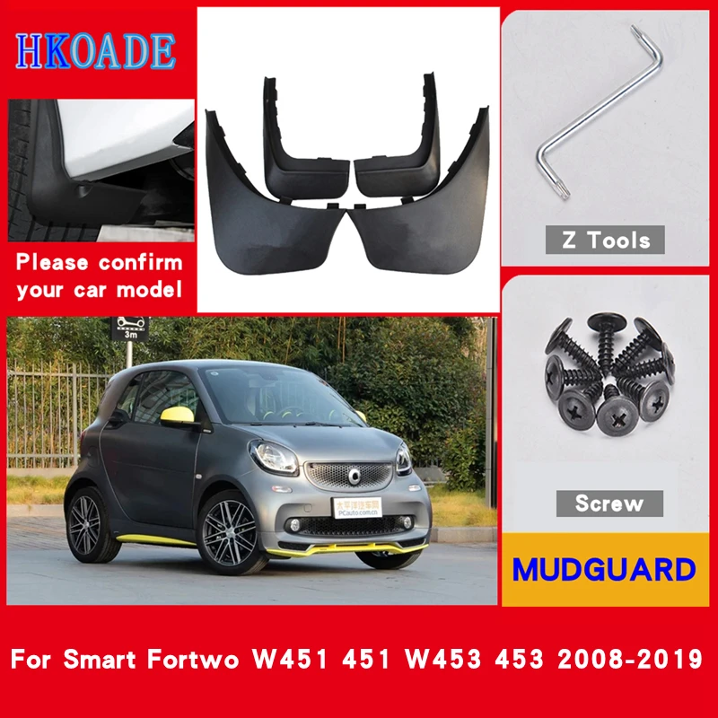 

Car Fender Mud Flaps For Smart Fortwo W451 451 W453 453 2008-2019 Mudguards Splash Guards Fender Mudflaps Car Fender Accessories