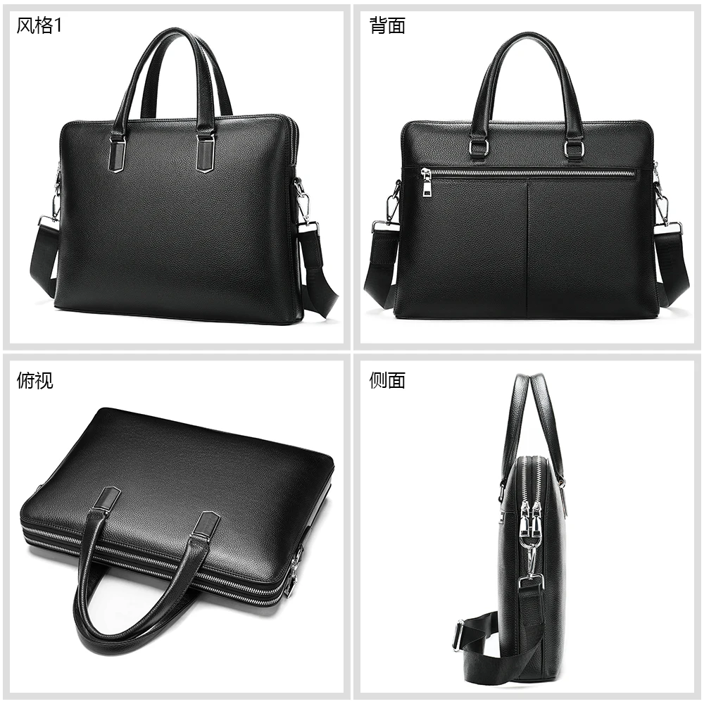 Royal Bagger Laptop Briefcase for Men Genuine Cow Leather Man Handbag Business Shoulder Bag Office Briefcases Messenger Bags
