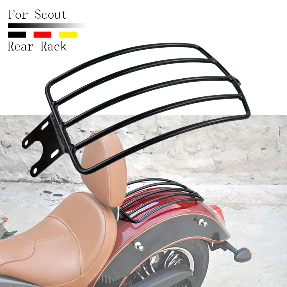 Chrome Goss Black Fender-mount Solo Seat Luggage Rack For Indian Scout Sixty 2015-2023 Motorcycle Accessories
