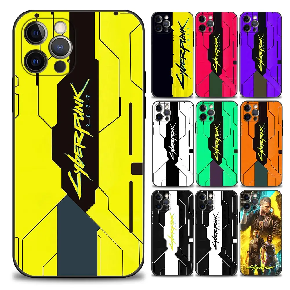 Популярный чехол для телефона Game C-Cyberpunkes Apple iPhone 11 12 13 Pro Max 7 8 SE XR XS 5 5s 6 6s Plus черный
