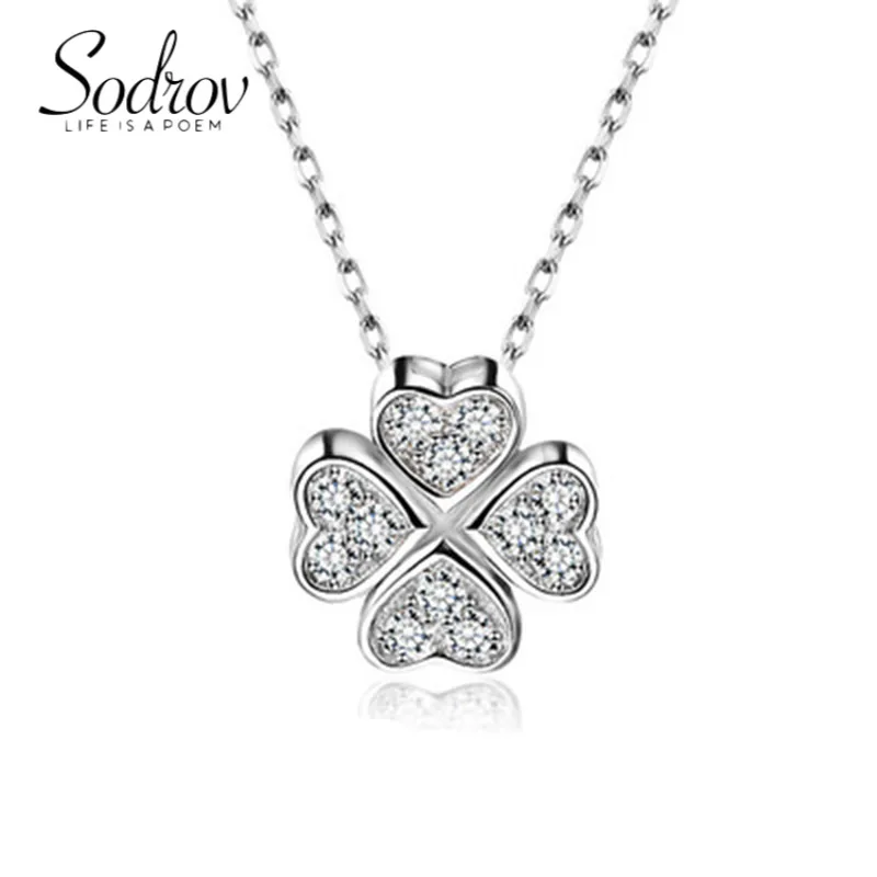 

SODROV Lucky Clover Pendant Necklace for Women O-chain Necklace Choker Initial Necklace Jewelry for Women