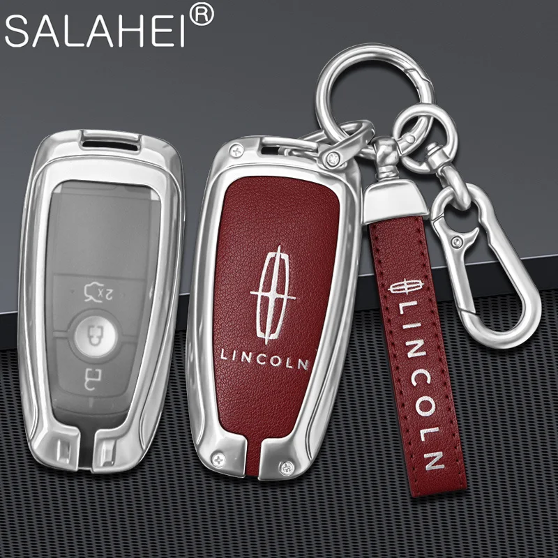 

Zinc Alloy Car Smart Remote Key Case Full Cover Protector Shell Bag For Lincoln Mondeo MKC MKZ MKX Keyless Keychain Accessories