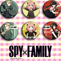 6pcs anime spy%c3%97family brooch anya forger loid forger yor forger spy family badge icon collect backpacks bag brooch pin insignia