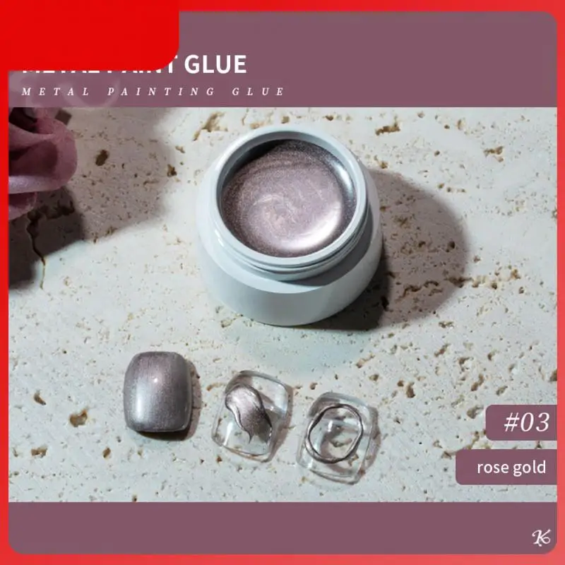 

Блестящий Гель-лак для ногтей, Платиновый клей высокой плотности, металлическая проволока, цветная живопись, блестящий клей для маникюра, для дома и салона