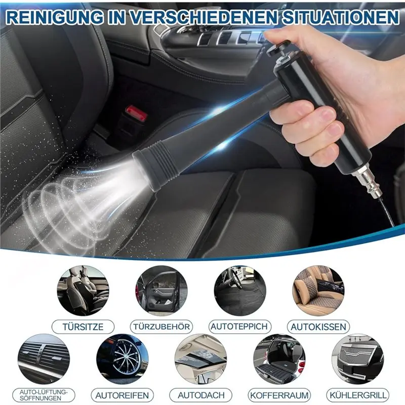 Фото ABBP-Detailing Насадки для чистки автомобиля, насадки для сушки салона, насадки для продувки воздухом под высоким давлением, для удаления грязи и пыли №3