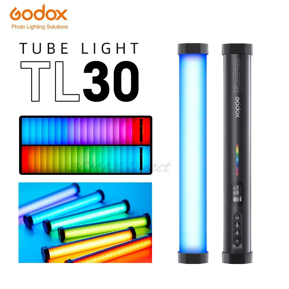 

Godox TL30 Pavo Tube Light Handheld RGB Led Video Handheld Stick Photography Lamp Remote App Control for Photos Video Movie Vlog