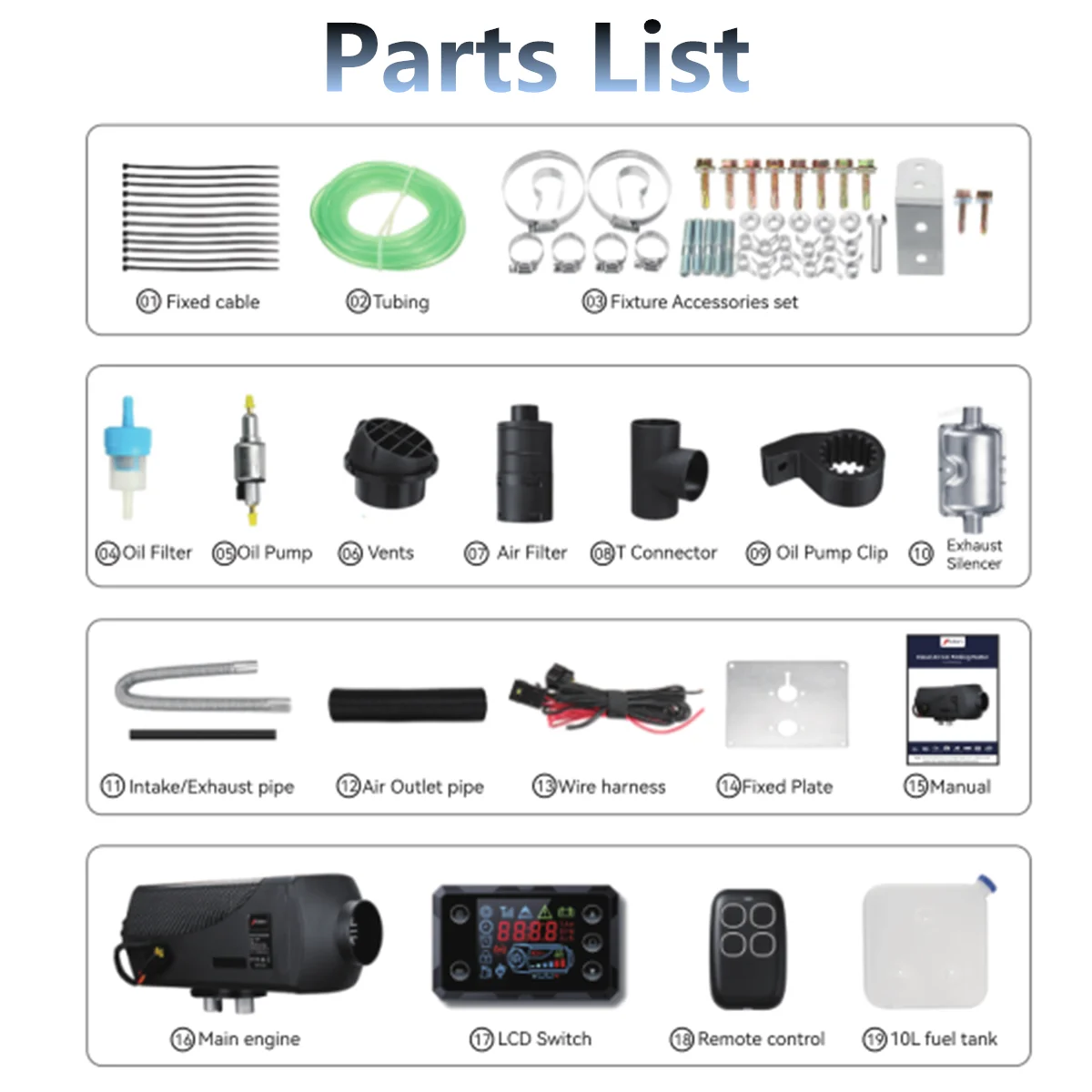 Новый автомобильный обогреватель 2 кВт 12 В 24 универсальный дизельный стояночный