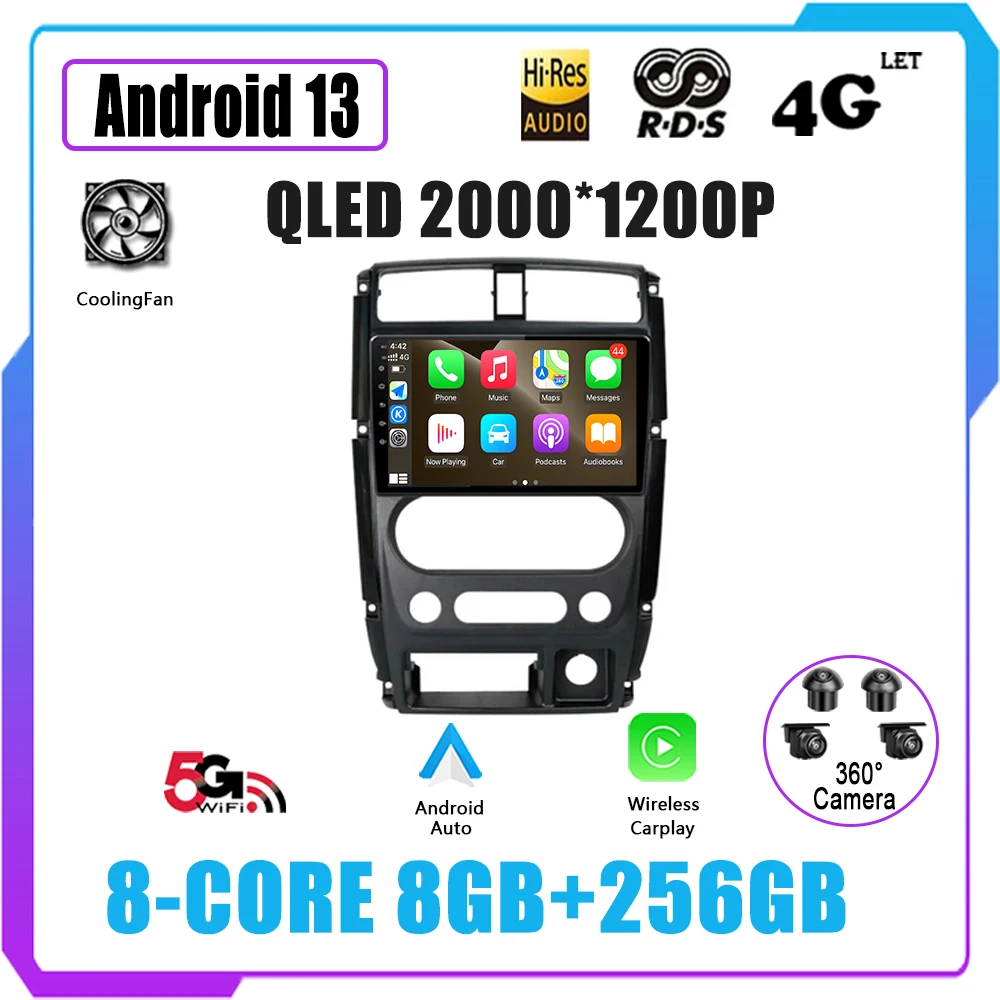 

Car Radio Auto Multimedia Player Carplay 4G RDS GPS Autoradio NO 2Din 2 Din DVD Android 13 For Suzuki Jimny 3 2005 - 2019