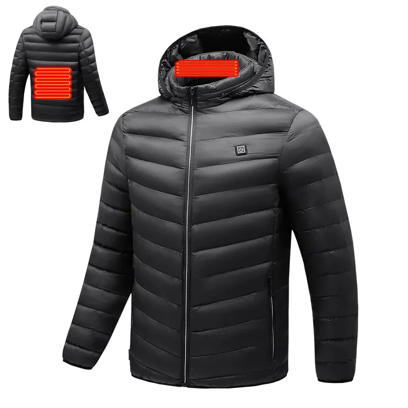 

Fashion Men Jacket Intelligent Fever USB Winter Outdoor Electric Heating Warm Sprots Thermal Coat Clothing Heatable Cotton