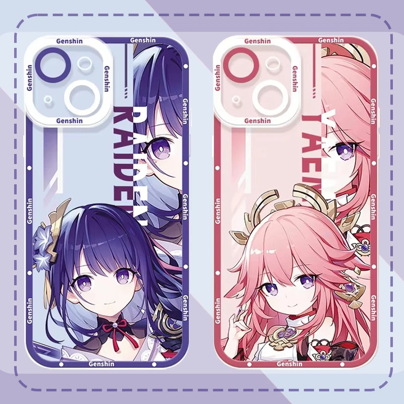 Чехол аниме Genshin Impact для Xiaomi 13T 12T 11T 10T 14 13 12 11 Lite 5G NE POCO F6 X6 Pro X3 NFC X5 X4 GT F3 F4 F5 M6 M5S C65