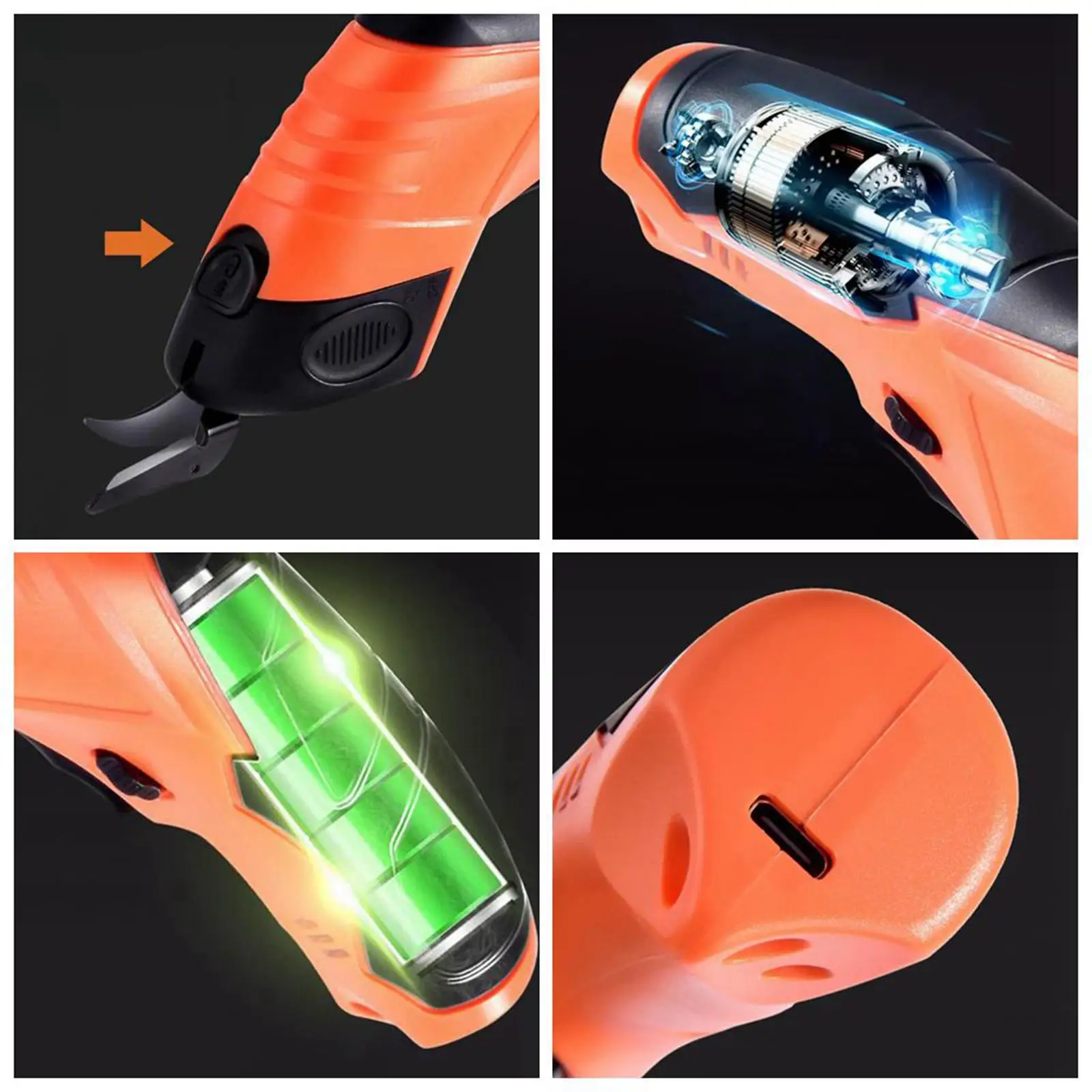 Электрические ножницы резак для коробок противоскользящая ручка ткани USB