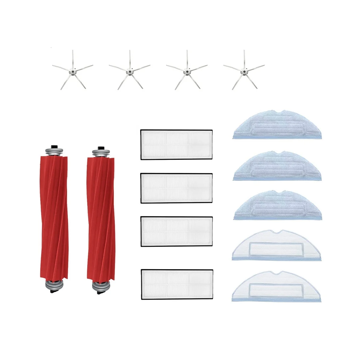 

For S7 S70 S7Max T7S T7S Plus Main Brush Hepa Filter Mop Pad Spare Parts Vacuum Cleaner Accessories, White