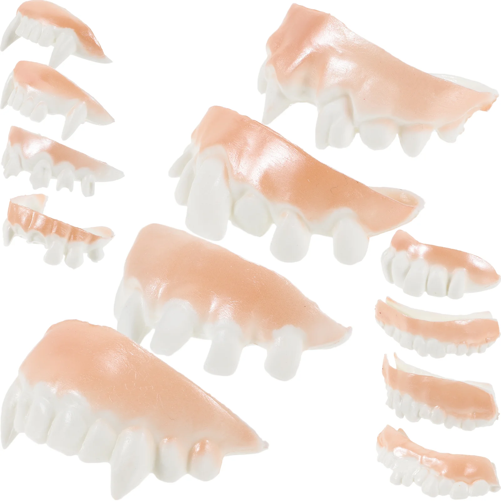 

Gnarly Gag Fang Joke Denture Funny Tricky Props 24pcs for Costume Party Favors