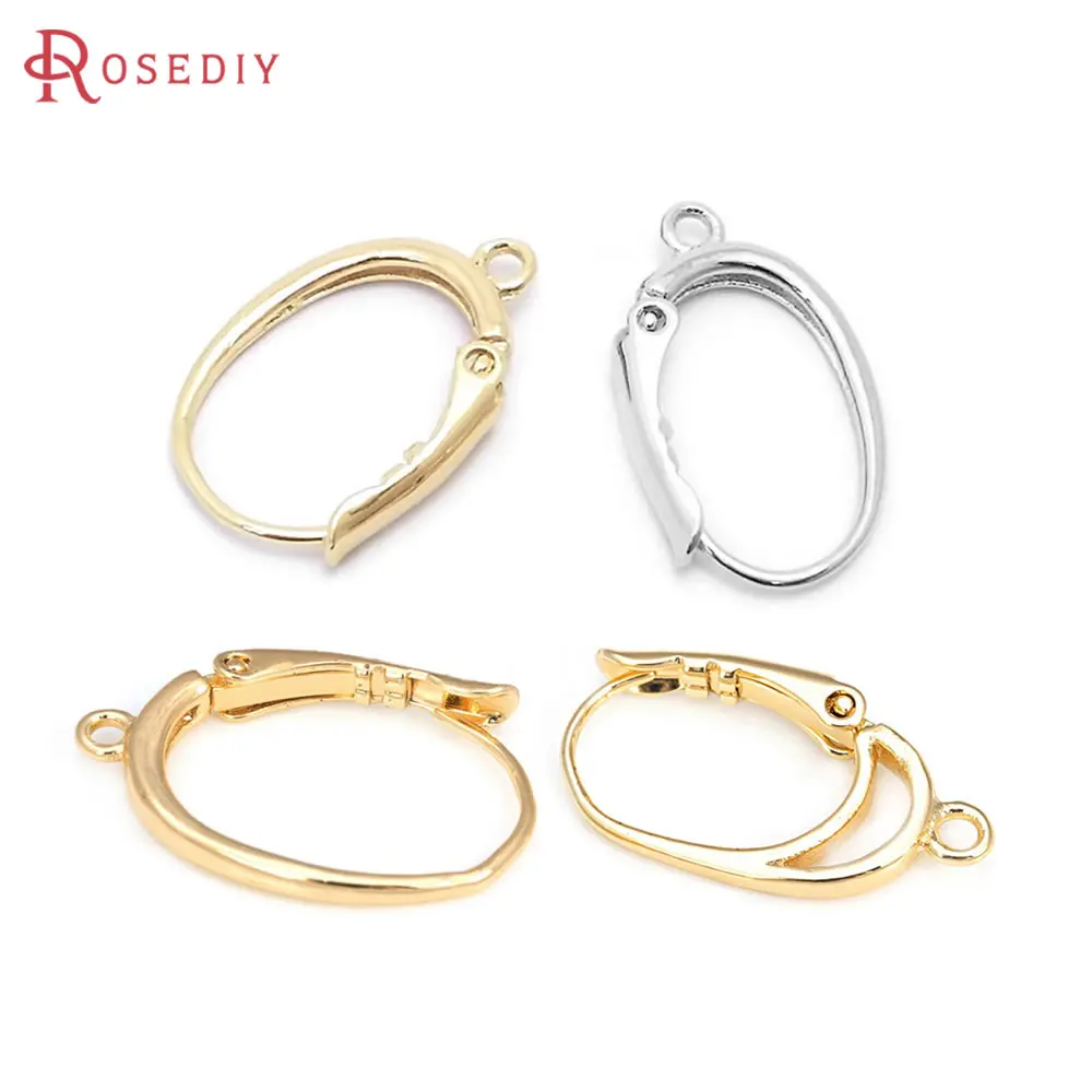 Латунные серьги-кольца во французском стиле овальные серьги зажимы