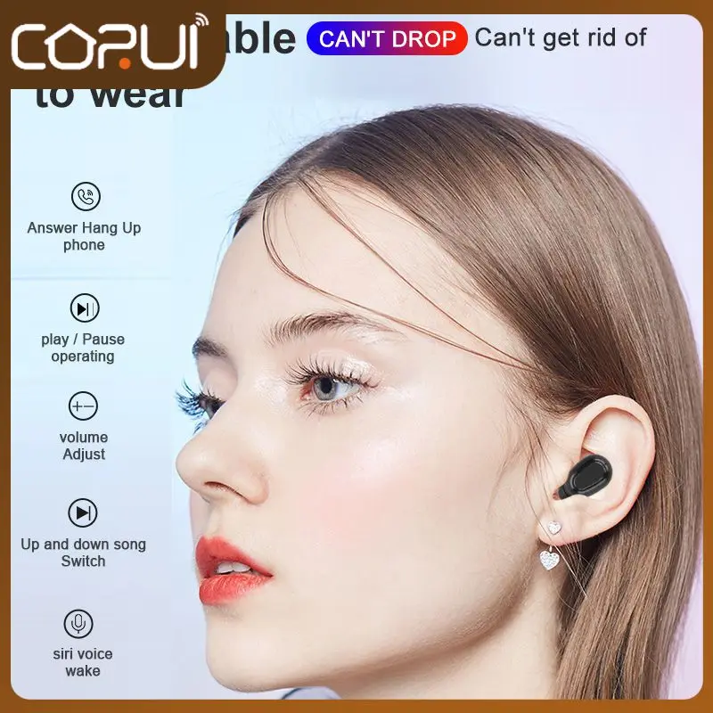 

With Charging Case Stereo Wireless Headphones Lightweight Tws Headset Waterproof 5.0 Earphones Sport Earbuds Handsfree