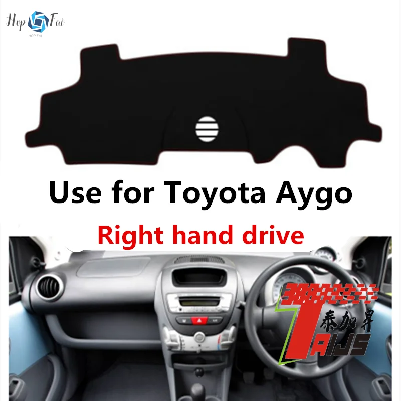 

Taijs Right Hand Drive Car Dashboard Mat Dash-Mat for Toyota Aygo 2000 2001 2002 2003 2004 2005 Sun Shade Cover Car Accessories