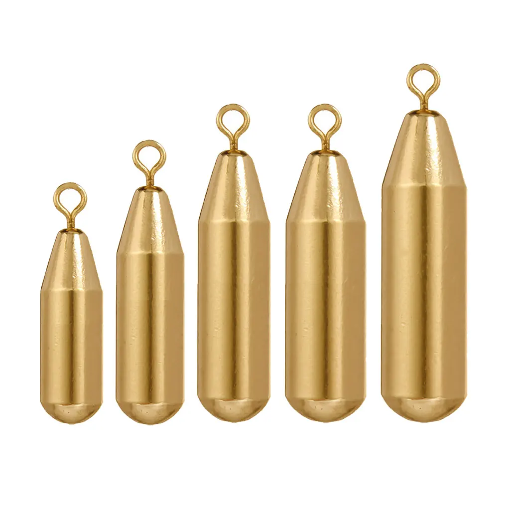 

10Pcs Copper Rotatable Sinker Fishing Tackle Cylinder Arrowhead Accessory Practice Lightweight Tool Portable 3 5g