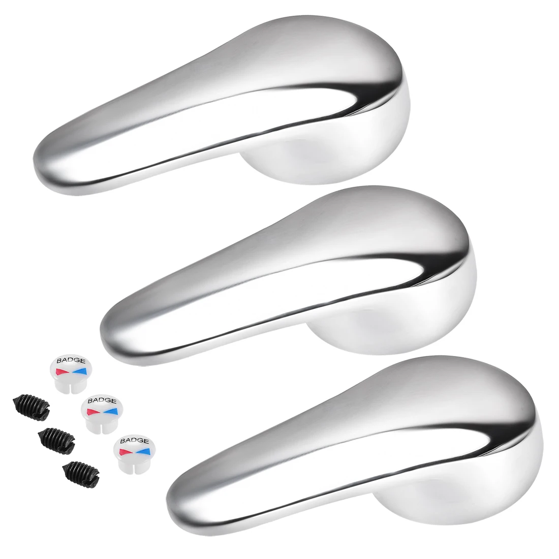 

3Pcs Faucet Lever Handle 40mm Cartridge Single Metal Lever Handle Replacement Taps Accessories for Kitchen Bathroom