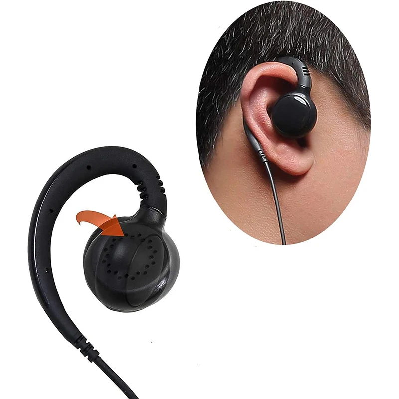 RISENKE 1-Pin Headset for Motorola SL300 SL7550 7580 7590 SL4000 SL1K SL1M Walkie Talkie Accessories Earpiece with Mic(1-5PCS)