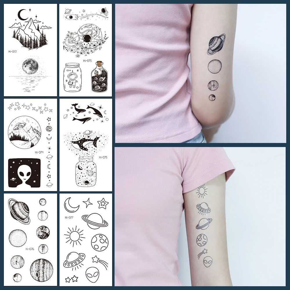 Светящиеся Татуировки VeeCharm-природа и пространство светящиеся Временные