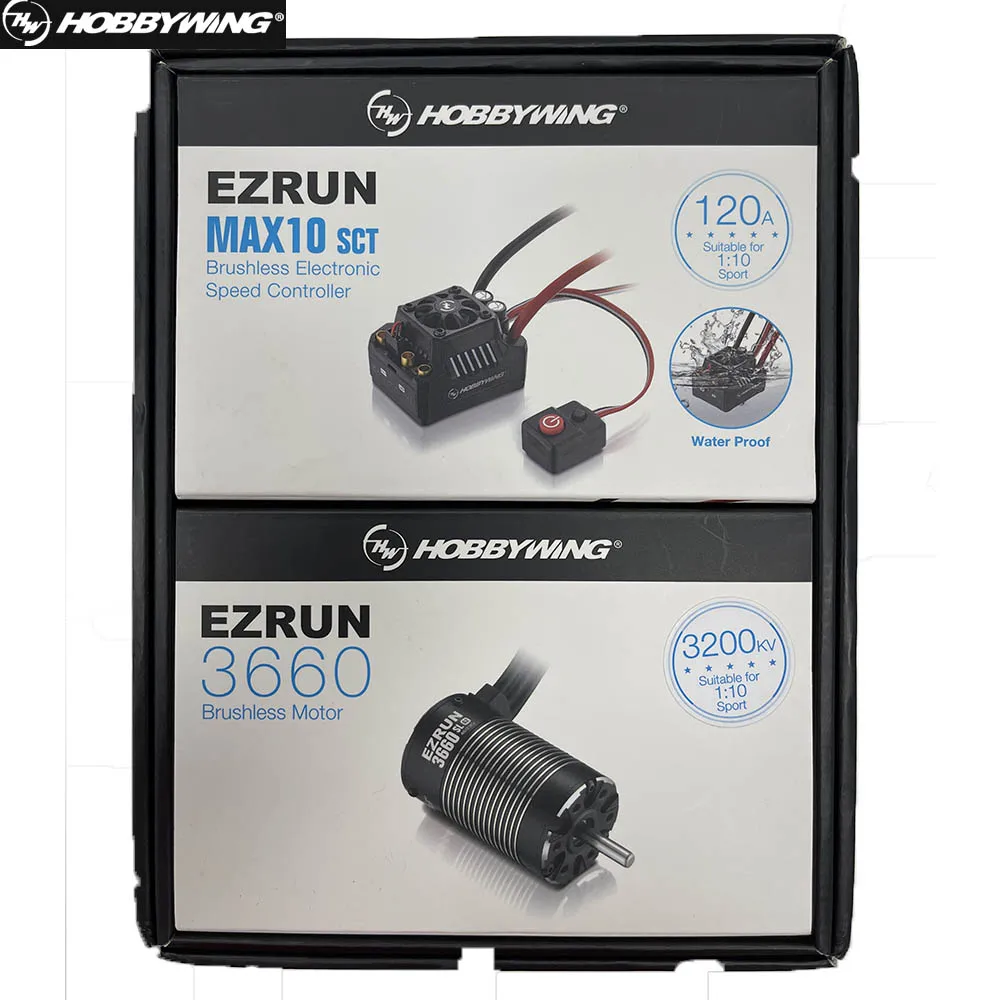 Hobbywing EZRUN MAX10 SCT 120A бесщеточный ESC + 3660 G2 4600KV / 4000KV 3200KV комплект бессенсорного