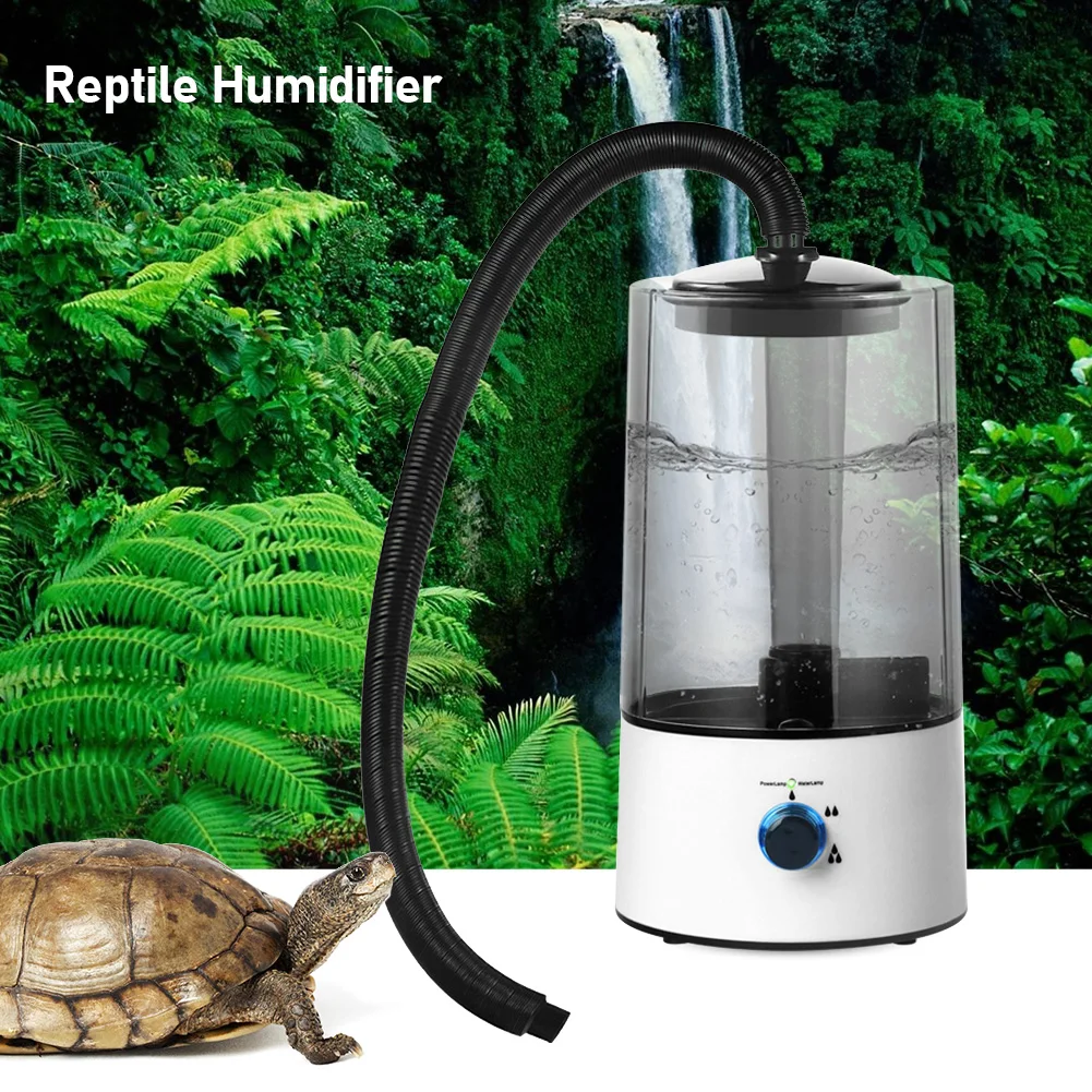 

Reptile Humidifier 4L Water Tank Lizards Chameleons Snakes Terrarium Vaporizer Ultra-Silent Mist Maker with Flexible Hose