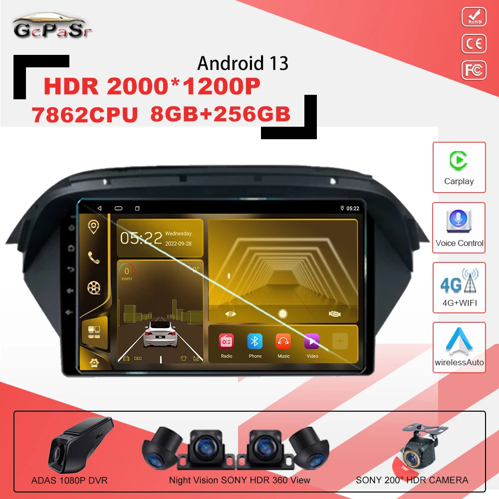 

Автомобильный радиоприемник Android 13 для Honda Acura MDX 2007-2013 7862CPU, автомобильный GPS-навигатор, автомобильный радиоприемник, мультимедийный видеоплеер Carplay No 2Din