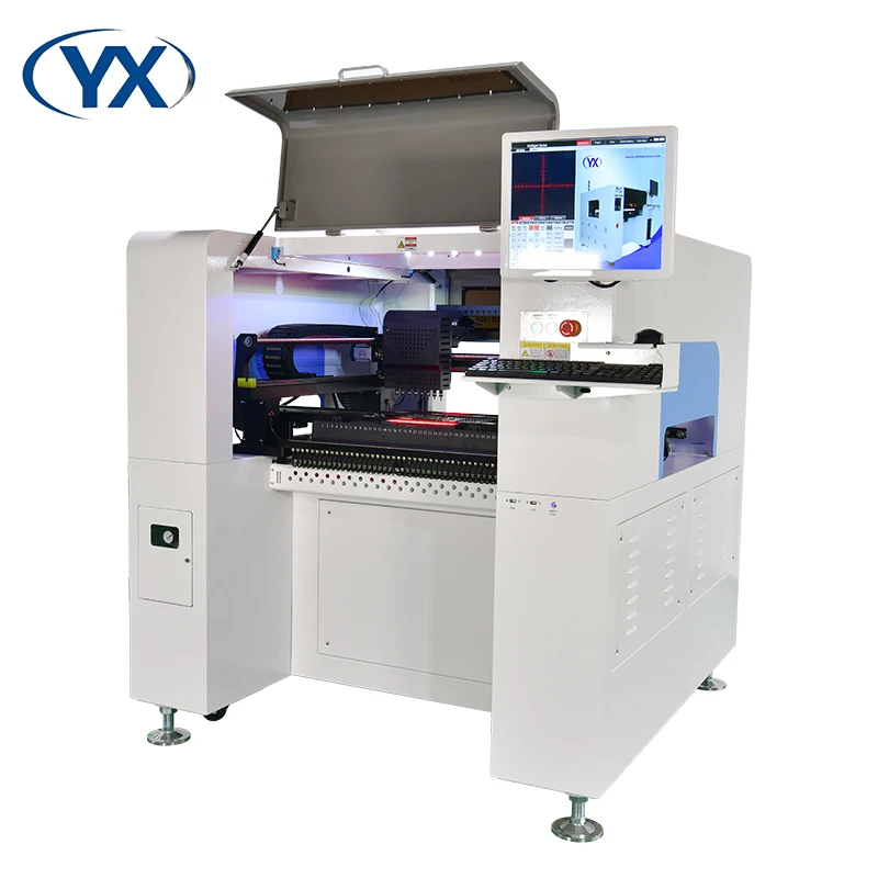 Stock in EU Electronic Components Making Machine 8 Heads LED Chip Mounter Machine with Full-automatic Feeders and HD Cameras