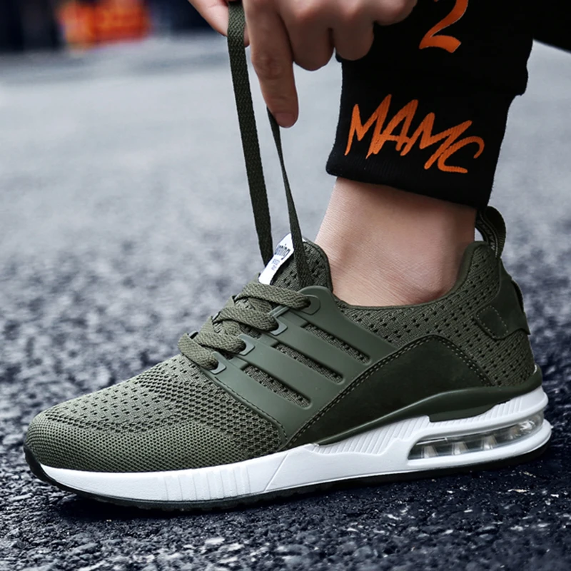 

2021 New Man Sneakers for Men Rubber Black Running Shoes Army Green Breathable Fabri Sport Shoes Male Female Women Pink Sneakers
