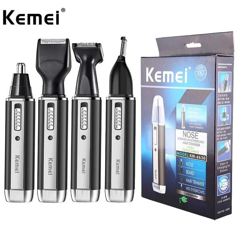 Kemei New Rechargeable Electric All In One Hair Trimmer For Men Grooming Kit Beard Trimer Facial Eyebrow Trimmer Nose Ear Shaver