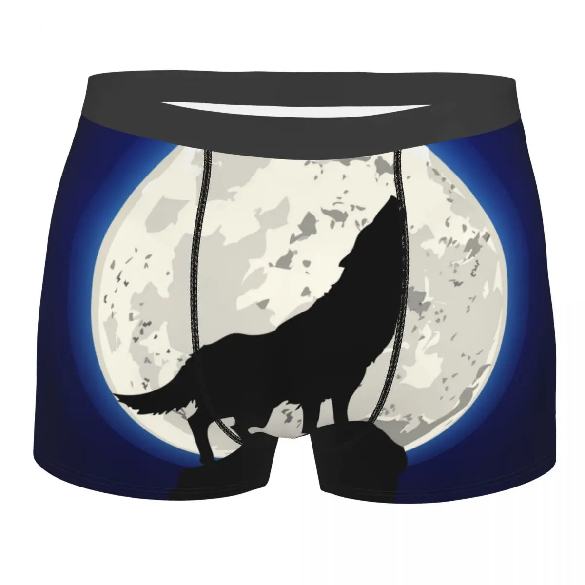 

Sexy Boxer Comfortable Homme Howling Wolf In The Moon Night Shorts Boxer Men Underwear Male Panties Shorts Homme