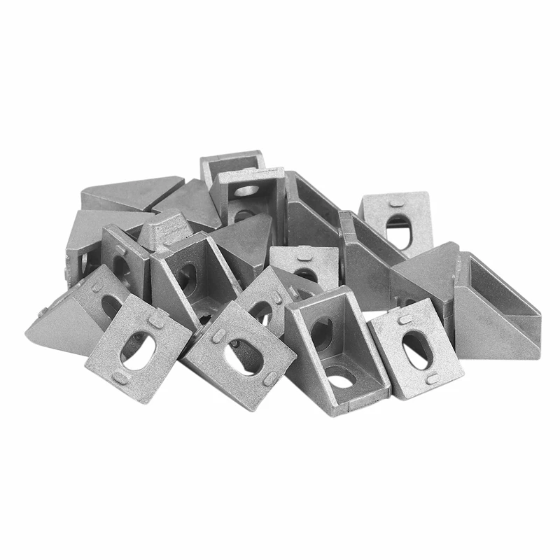 

HOT SALE 120Pcs 2020 Corner Fitting Angle Aluminum 20 X 20 L Connector Bracket Fastener Match Use Industrial Aluminum Profile