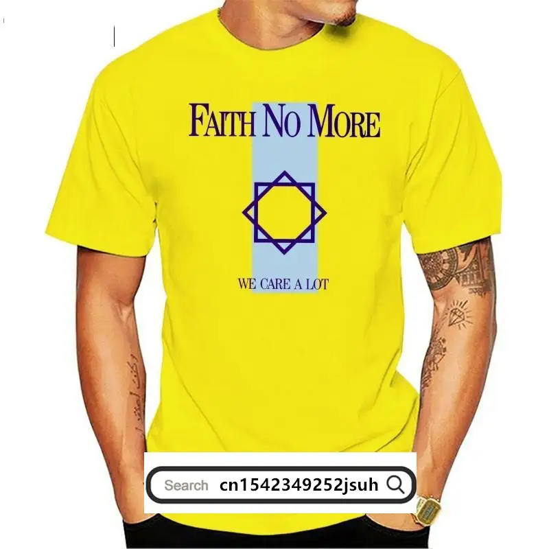 

Official Faith No More We Care A Lot T-Shirt Rock Mike Patton Mr.Bungle Fantomas Men Short Sleeve T Shirt Funny